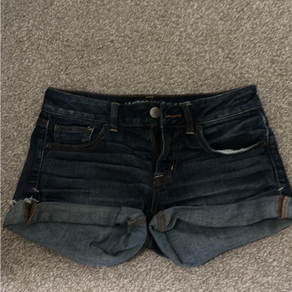 American Eagle 2 Dark Denim Cuffed Shorts